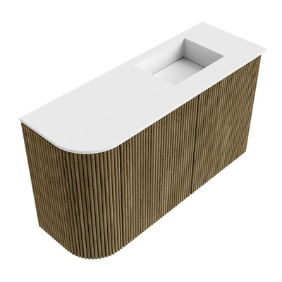Mondiaz JOYA 71.6cm toiletmeubel - ronding links kleur Dusk - Wastafel FAYE positie Rechts 1 kraangat kleur Talc.