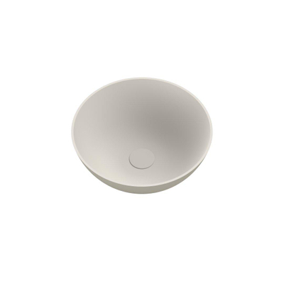 Ideavit Solidthin waskom - 39x39x14.5cm - Solid surface - Rond - Mat Grijs