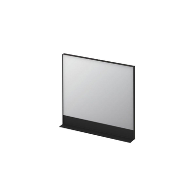 Ink sp14 miroir rectangulaire cadre noir incluant une étagère en aluminium thermolaqué mat
