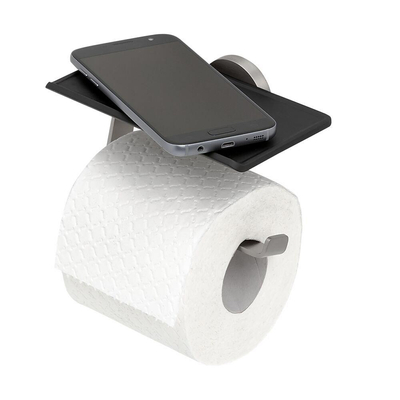 Tiger Noon Porte-rouleau de toilettes avec tablette Acier inoxydable brossé