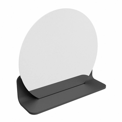 Miroir de salle de bain Mondiaz SPOT - rond 40cm - plan de miroir - couleur Gris Foncé