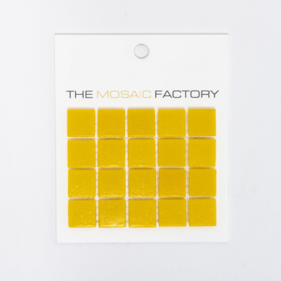 ÉCHANTILLON The Mosaic Factory Amsterdam carreau mosaïque 2x2x0.4cm pour mur et sol pour intérieur et extérieur carré Verre Jaune