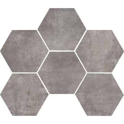 Ceralto Valerio Set Vloer- en wandtegel hexagon 18x21cm 9.5mm R9 porcellanato Lava
