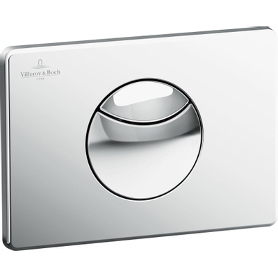 Villeroy & Boch Viconnect 2 knops bedieningsplaat - hoogglans chroom