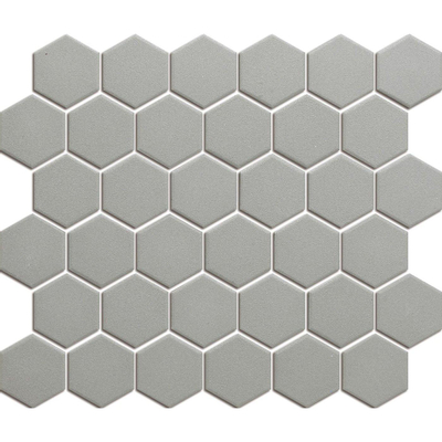 La Mosaic Factory London carreau mosaïque - 28,2x32,1cm - carrelage mural et de sol - Hexagone/Hexagone - Porcelaine Gris Foncé Mat