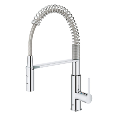 Grohe Get Keukenkraan - hoog - 2 straalsoorten - met profesionele handdouche - chroom