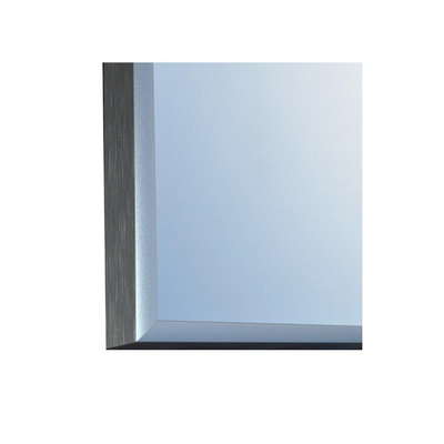 TuTTi Q-Mirrors Miroir - 85x70 - rectangulaire - icônes tactiles - chauffe-miroir - éclairage à LED - 3 couleurs - bande horizontale - encadrement - aluminium