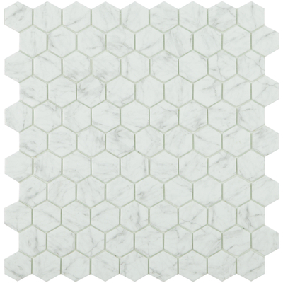 SAMPLE By Goof Mosaique Hexagonal Satuario Carrelage mural - Blanc mat