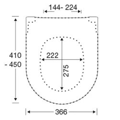 PressalitStyle D2closetzitting 1206369x443mmWit
