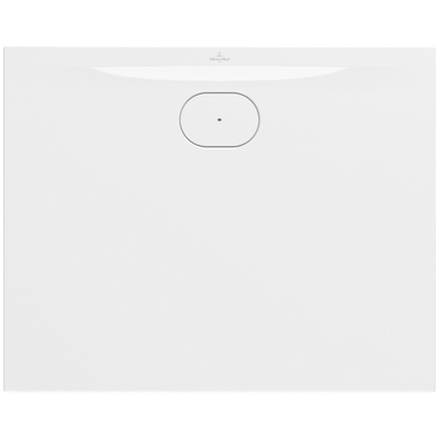 Villeroy & Boch Ecora douchebak - 100x80x3.5cm - afvoer lange zijde - white alpine (wit)