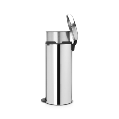 Brabantia NewIcon Pedaalemmer - 30 liter - metalen binnenemmer - brilliant steel