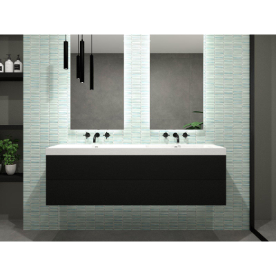 La mosaïque Mosaic Factory Sevilla - carreau mosaïque - 28,2x30,8cm - carrelage mural - Rectangulaire - Porcelaine vert clair à éclats Brillant