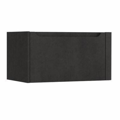 H&R Badmeubelen Juice Wastafelonderkast - 80x45x40cm - rechterhoek afgerond - 1 lade - geïntegreerde greep - basalt
