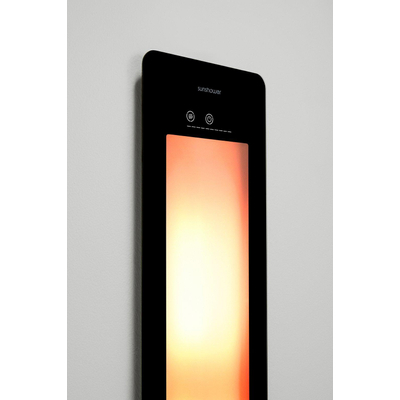 Sunshower Round Plus L infrarood + UV licht inbouw 185x33x10cm full body Black
