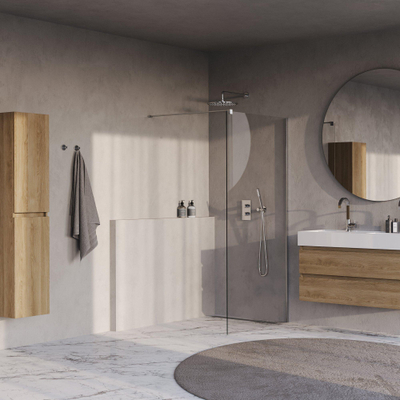 BRAUER Oblivion Inloopdouche - 90x200cm - glascoating - helder glas - Chroom