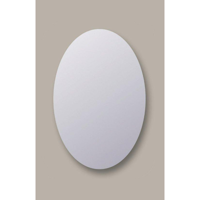 Sanicare Q-mirrors miroir – ovale – 60 x 80 cm – sans éclairage – Argent