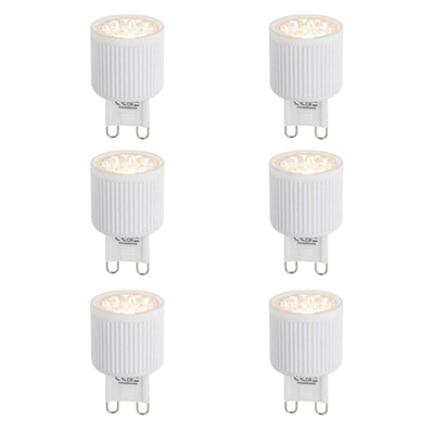 Luedd Lampe LED - lot de 6 - G9 - 3W - 2700K - 300LM - à intensité réglable