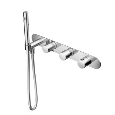 Hotbath Buddy mitigeur thermostatique encastré avec 2 robinets d'arrêt bain douche chrome