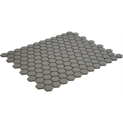 The Mosaic Factory London mozaïektegel - 26x30cm - wand en vloertegel - Zeshoek/Hexagon - Porselein Dark Grey Mat
