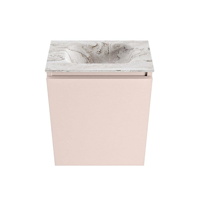 MONDIAZ TURE-DLUX 40cm toiletmeubel Rosee. EDEN wastafel Glace positie midden. Zonder kraangat.