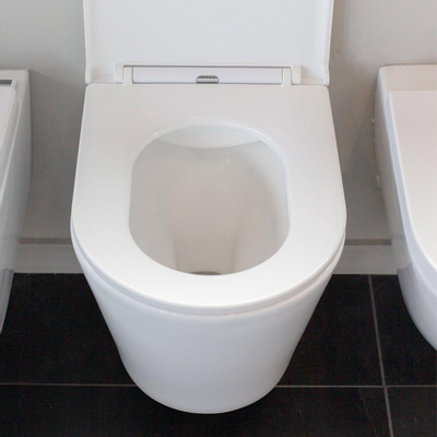 QeramiQ Dely Pack WC suspendu - 36.3x51.7cm - à fond creux - sans bride - avec abattant slim - Blanc brillant