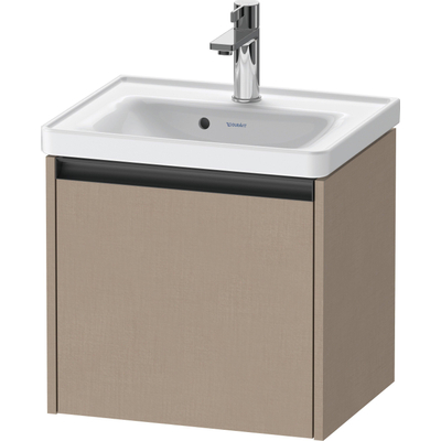 Duravit Ketho.2 Wastafelonderbouwkast - met 1 lade - 48.4x37.5x44cm - met greep antraciet - linnen mat