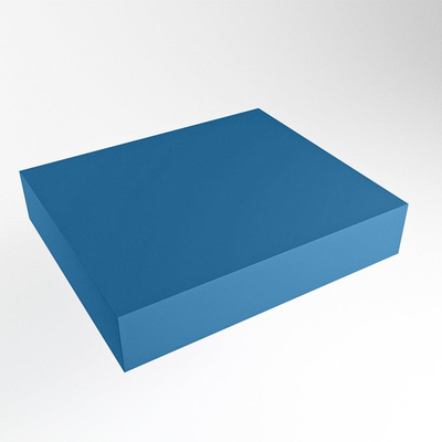 Mondiaz TOP 51 Plan sous vasque - 40x51x12cm - compatible comme plan de meuble - solid surface - Jeans