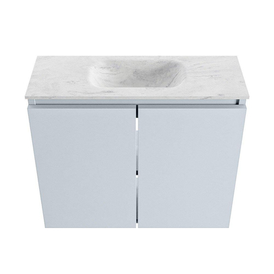 MONDIAZ TURE-DLUX 60cm toiletmeubel Clay. EDEN wastafel Opalo positie midden. Zonder kraangat.