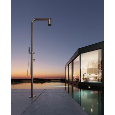 Hotbath Archie douche extérieure - douche de tête Beam - douchette barre - ACIER INOXYDABLE 316 - acier inoxydable brossé