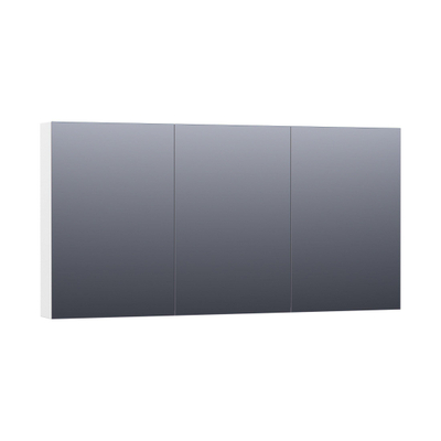 BRAUER Impress Deluxe armoire de toilette – 139 x 70 x 15 cm – LED indirecte – Blanc mat