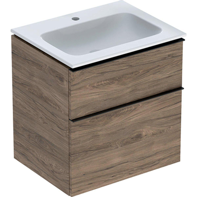 Ensemble de meuble Geberit iCon 60x63x48cm 2 tiroirs avec softclose Panneau de particules Noyer