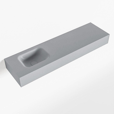 Mondiaz LEX Fontein - 110x30x12cm - wasbak Links - zonder kraangaten - solid surface - Plata