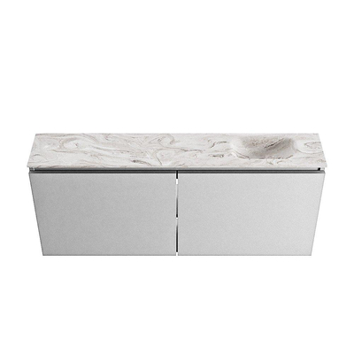 MONDIAZ TURE-DLUX 120cm toiletmeubel Plata. EDEN wastafel Glace positie rechts. Met 1 kraangat.