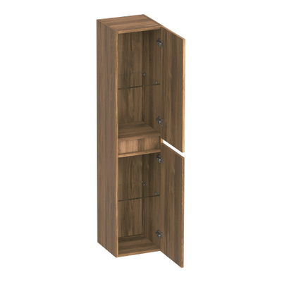 BRAUER Joy Wavy Armoire haute - 160x35x35cm - 1 porte - ouvrant à gauche ou à droite - sans poignées - Honey