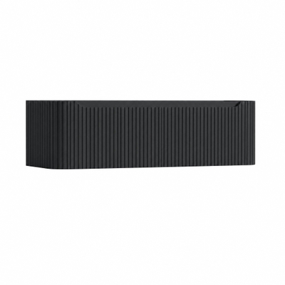 H&R Badmeubelen Juice Wastafelonderkast - 140x45x40cm - afgeronde hoeken - 3D-front - 2 lades - geïntegreerde greep - dark blue