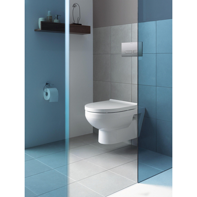 Duravit DuraStyle Basic pack WC suspendu à évacuation profonde sans bride 36,5x48cm avec abattant à frein de chute blanc