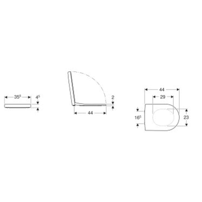 WC Geberit Icon avec abattant softclose et topfix Duroplast Blanc brilliant