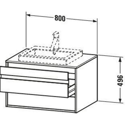 Duravit Ketho Meuble sous-lavabo 80x42.6x55cm graphite