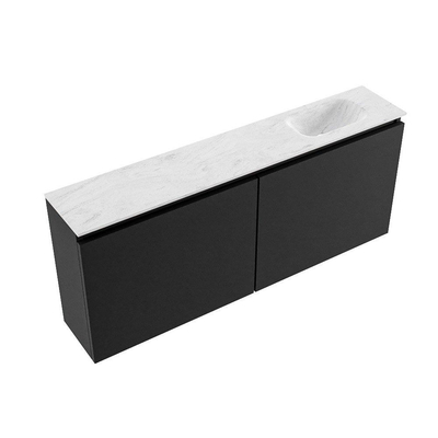 MONDIAZ TURE-DLUX 120cm meuble WC Urban. EDEN lavabo Opalo position droite. Avec 1 trou de robinet.