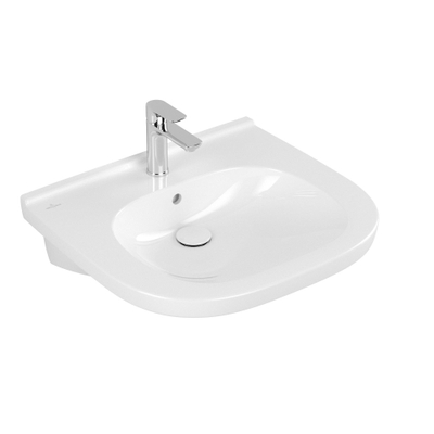 Villeroy & Boch Vicare O.novo Vita wastafel Vita - met 1 kraangat - met overloop - 60x55cm CeramicPlus - White Alpine (glans wit)