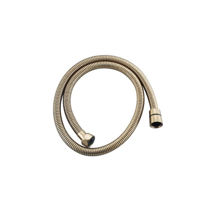 Fortifura Calvi Regendoucheset - thermostatisch - 25cm hoofddouche - metalen slang - ronde handdouche - draaibare baduitloop - PVD - geborsteld messing (goud)