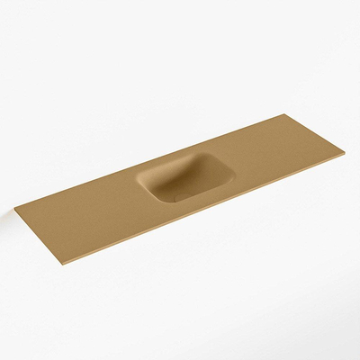 Mondiaz LEX Fontaine - 100x30x0.9cm - lavabo centré - sans trous de robinet - pour meuble de WC - Solid surface - Oro