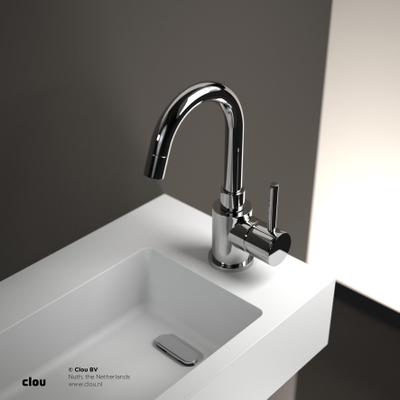 Clou Freddo 1 fonteinkraan 5.5x20.5cm draaibare uitloop chroom
