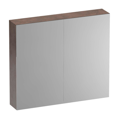 BRAUER Impress armoire de toilette - 80x70x15cm - sans éclairage - 2 portes miroir double face - Erosion