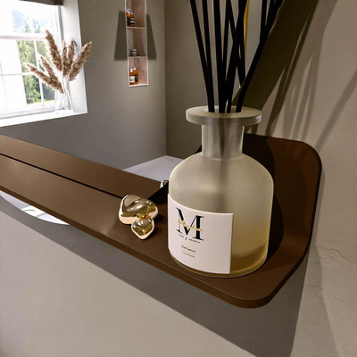 Mondiaz SPOT miroir – Ø 110 cm – avec tablette – Rust (brun)