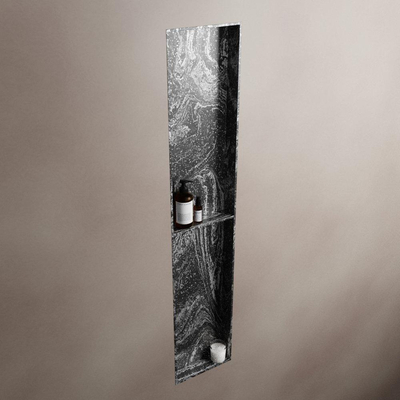 Mondiaz EASY Niche salle de bains - 89.5x8x29.5cm - à encastrer ou à monter - 2 compartiments - Lava