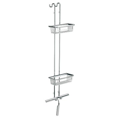 Emco System 2 étagère de porte avec 2 paniers et 1 raclette de douche chrome