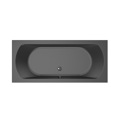 Xenz Lagoon Duobad - 180x80x53 - afvoer Midden - acryl - ebony