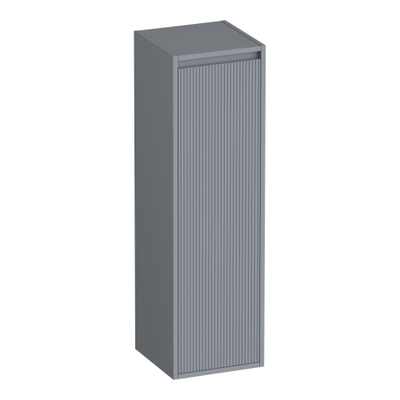 BRAUER Adore Wavy colonne haute - 120x35x35cm - 1 porte - ouverture à droite - sans poignée - gris mat