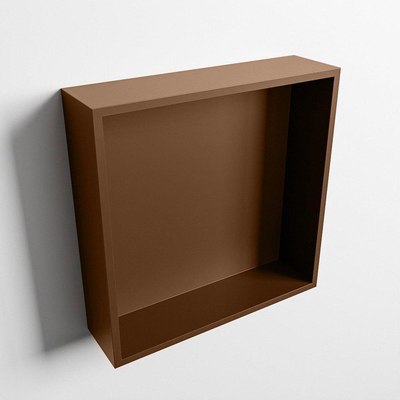 Mondiaz Easy nis 29.5x29.5x8cm - inbouw/opbouw - 1 open vak - Solid surface - Rust